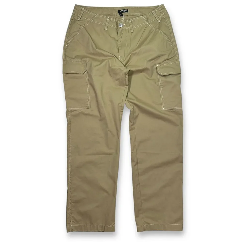 NWT True‎ Religion Khaki Cargo Pants Utility Straight Leg Mens 34